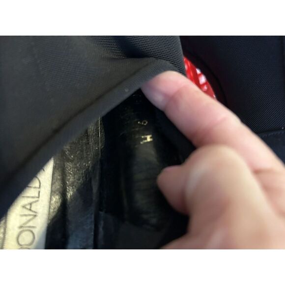 Donald Pliner Black Stretch Nylon Leather Heel Pumps Size 9 M - Picture 9 of 9